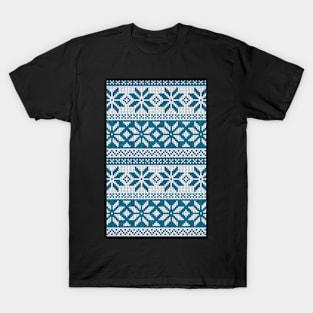 Blue Crochet Pattern T-Shirt